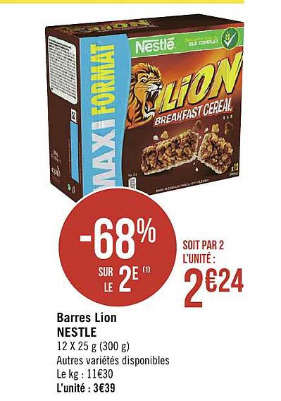 Barres Lion Nestlé