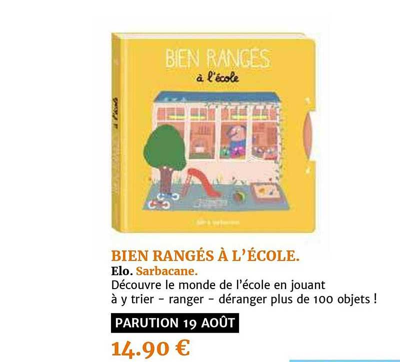 bien rangés à l'école elo sarbacane
