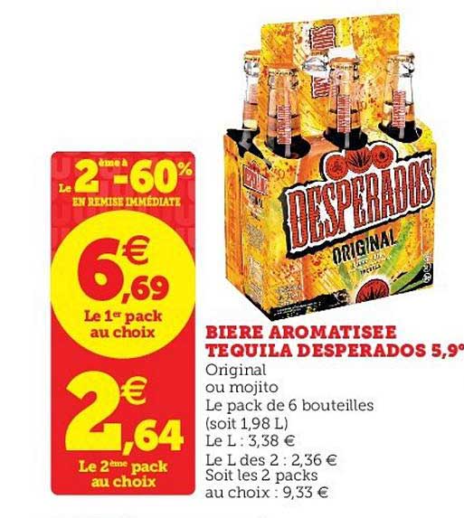 bière aromatisée tequila desperados 5,9°