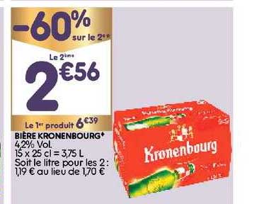 Bière Kronenbourg -60% Sur Le 2e