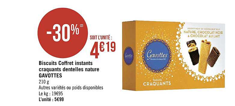 biscuits coffret instants craquants dentelles nature gavottes