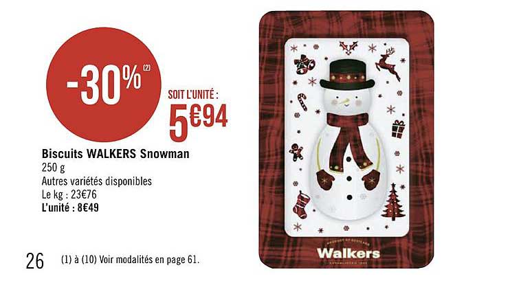 Biscuits Walkers Snowman