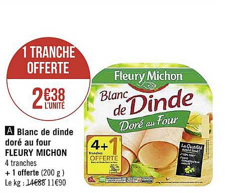 blanc de dinde doré au four fleury michon