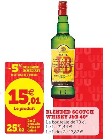 Blended Scotch Whisky J&b 40°