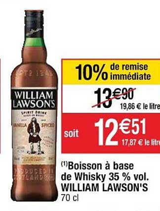 boisson à base de whisky 35% vol. william lawson's