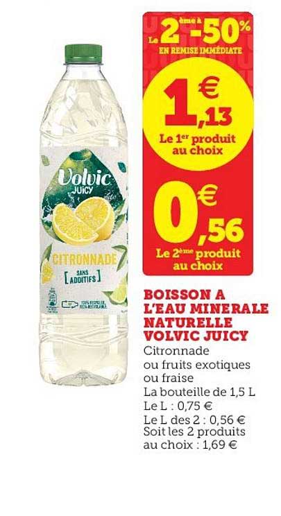 Boisson à L'eau Minérale Naturelle Volvic Juicy