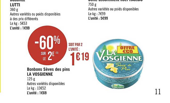 bonbons sèves des pins la vosgienne