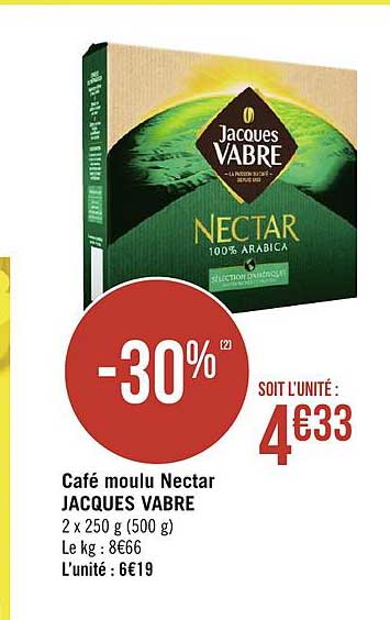 café moulu nectar jacques vabre