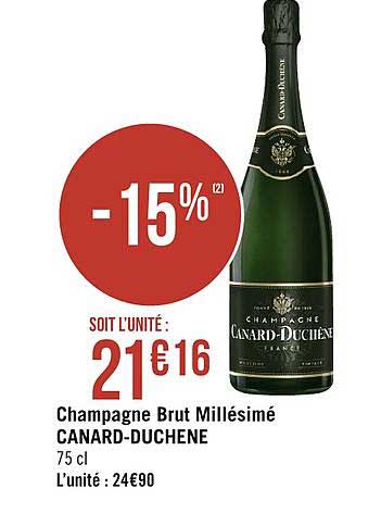 champagne brut millésimé canard-duchène