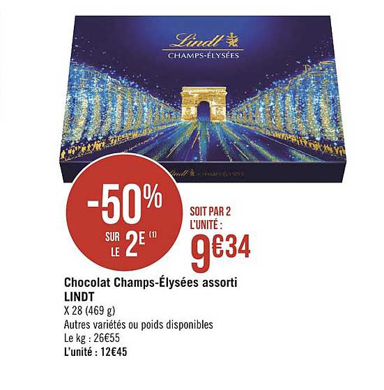 Chocolat Champs-élysées Assorti Lindt