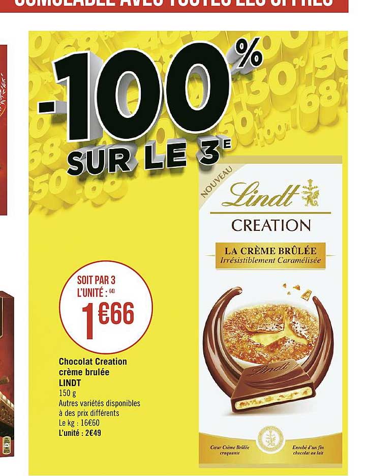 chocolat creation crème brulée lindt