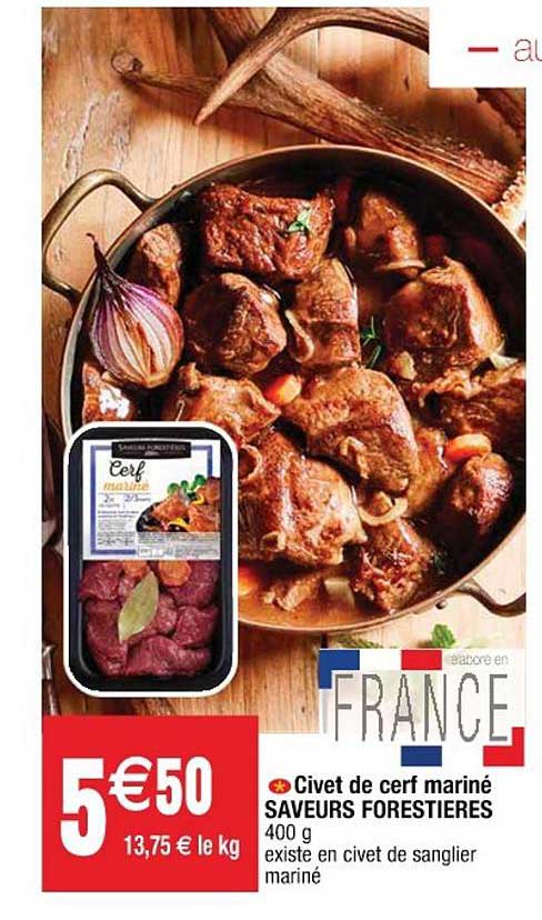 civet de cerf mariné saveurs forestières