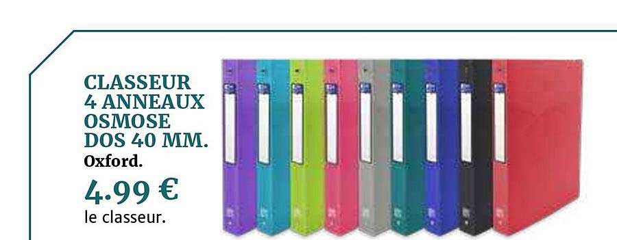 Classeur 4 Anneaux Osmose Dos 40 Mm Oxford