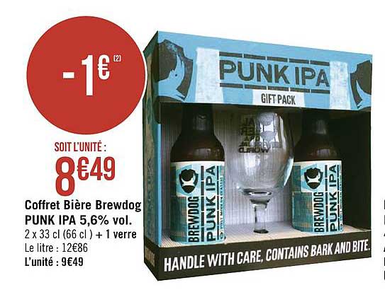 coffret bière brewdog punk ipa 5,6 % vol.