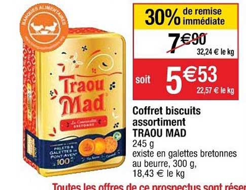 coffret biscuits assortiment traou mad