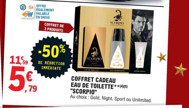 Coffret Cadeau Eau De Toilette Scorpion -50% De Réduction Immédiate