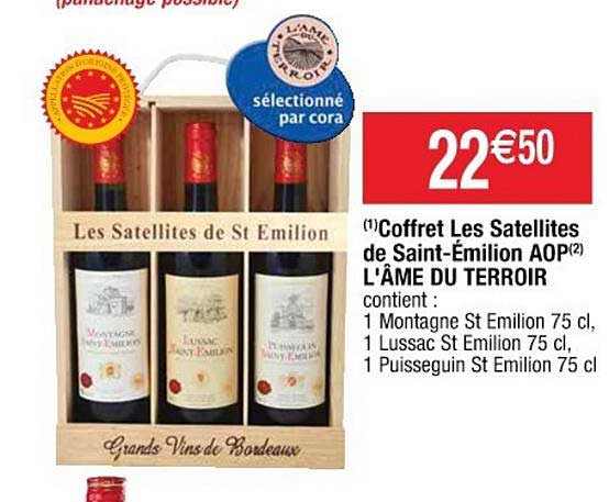 coffret les satellites de saint-émilion aop l'âme du terroir