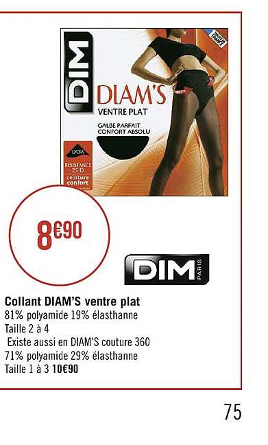 collant diam's ventre plat