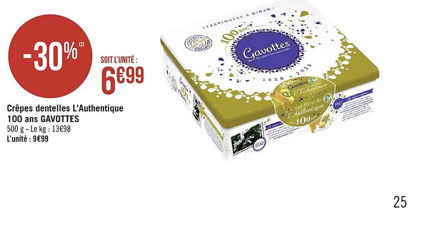 crêpes dentelles l'authentique 100 ans gavottes