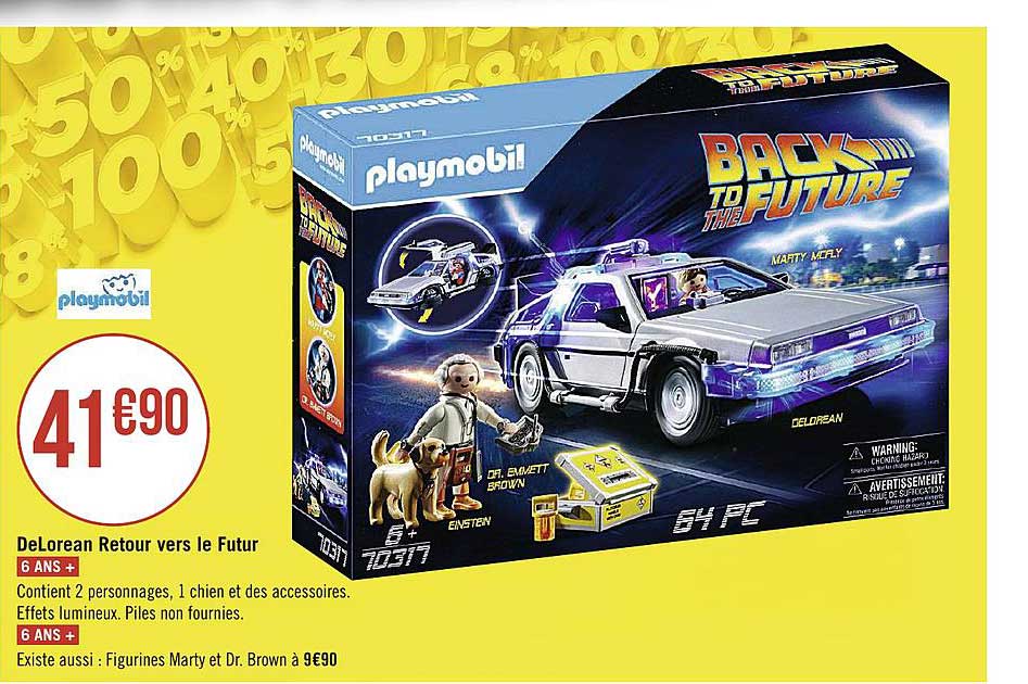 delorean retour vers le futur playmobil