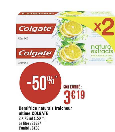 Dentifrice Naturals Fraîcheur Ultime Colgate