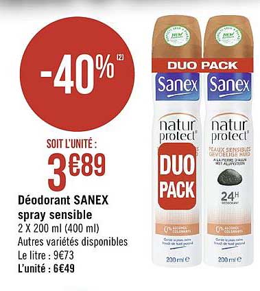 déodorant sanex spray sensible