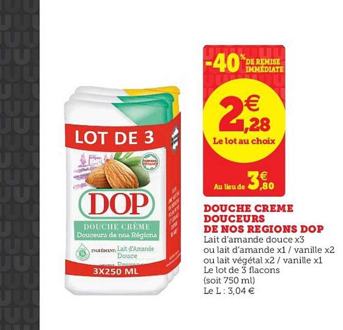 douche crème douceurs de nos régions dop