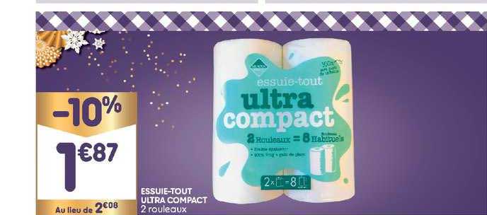essuie tout ultrat compact 2 rouleaux