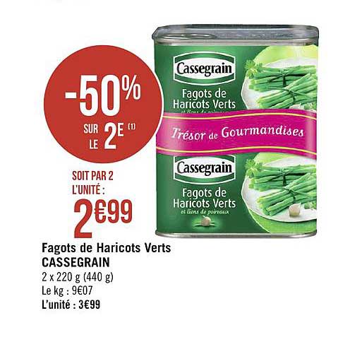 fagots de haricots verts cassegrain