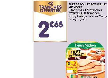 filet poulet rôti fleury michon