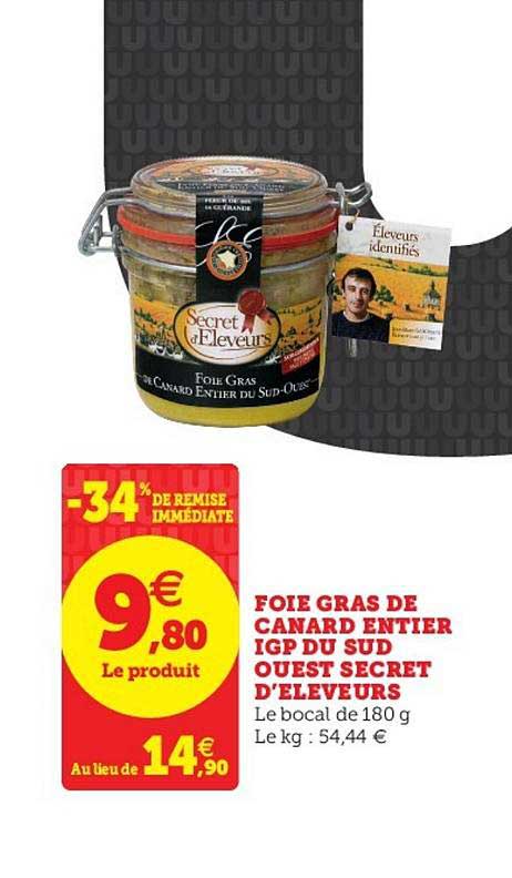 foie gras de canard entier igp du sud ouest secret d'éleveurs