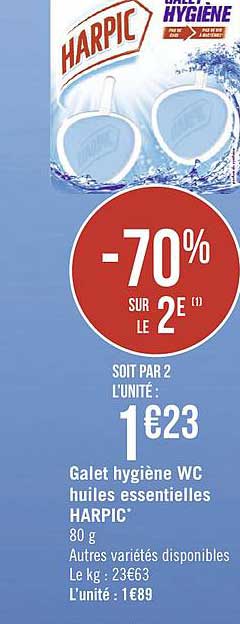 galet hygiène wc huiles essentielles harpic