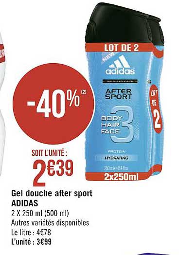 gel douche after sport adidas