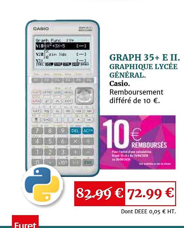 graph 35+ e ii. graphique lycée général casio