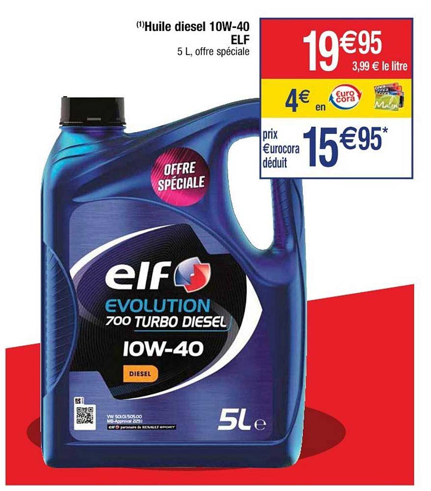 huile diesel 10w 40 elf