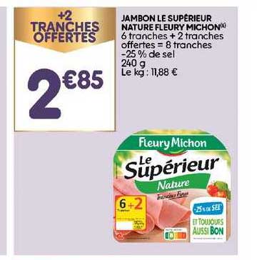 jambon le supérieur nature fleury michon