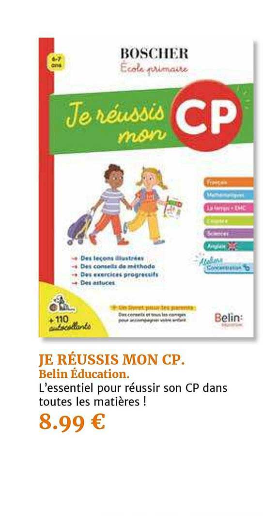 je réussis mon cp belin éducation
