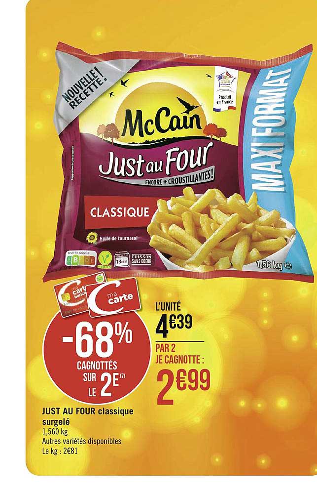 Just Au Four Classique Surgelé Mccain