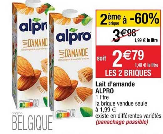 lait d'amande alpro