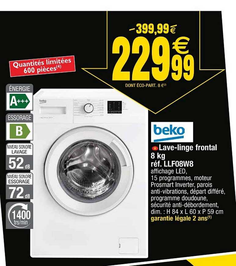 lave linge frontal 8 kg