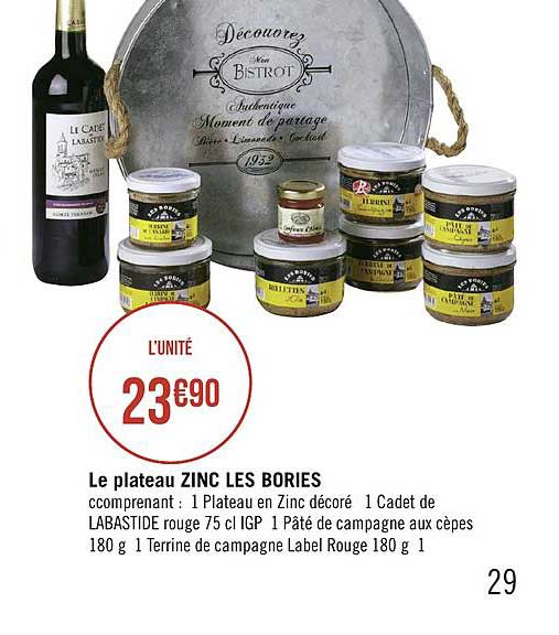 le plateau zinc les bories