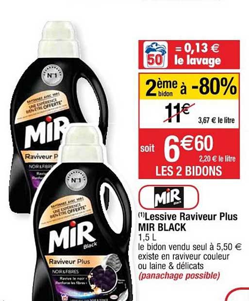 lessive raviveur plus mir black