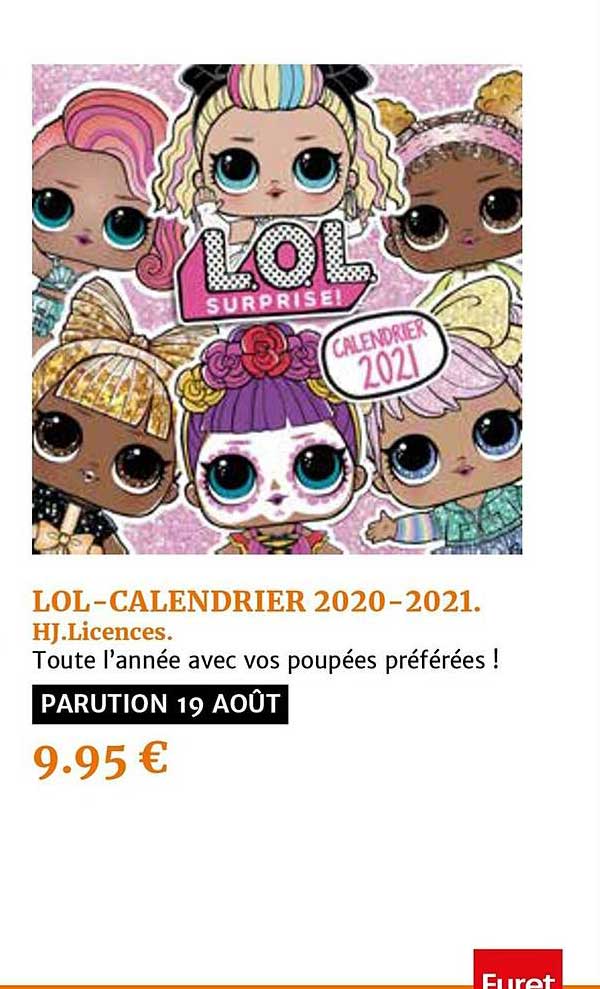 Lol Calendrier 2020 2021 Hj Licences