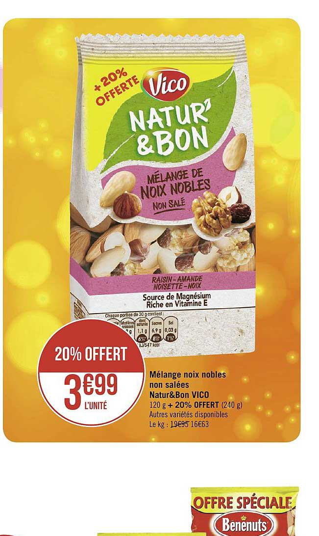 mélange noix nobles non salées nature&bon vico