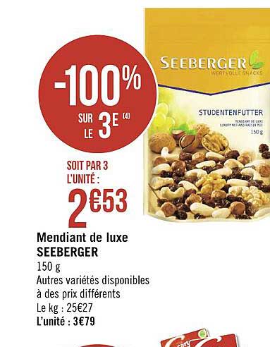 mendiant de luxe seeberger