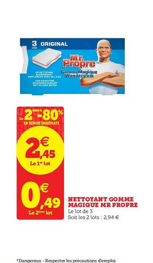 nettoyant gomme magique mr propre