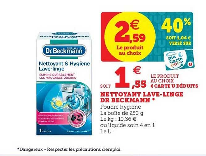 nettoyant lave linge dr beckmann