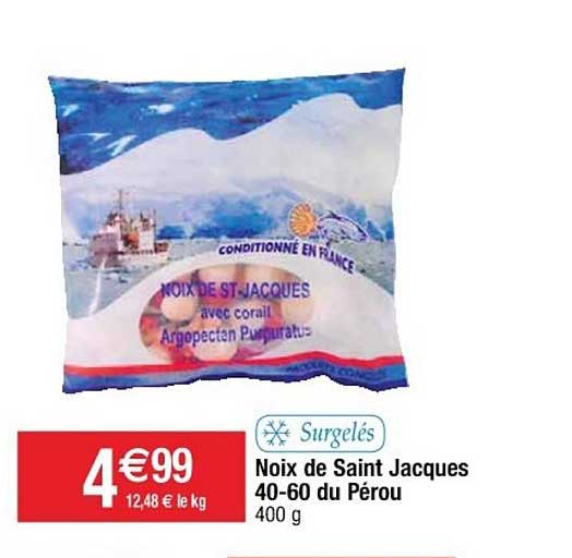 noix de saint jacques 40-60 du pérou