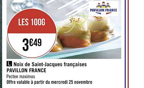 noix de saint jacques françaises pavillon france