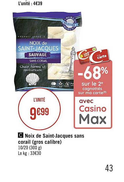 noix de saint jacques sans corail